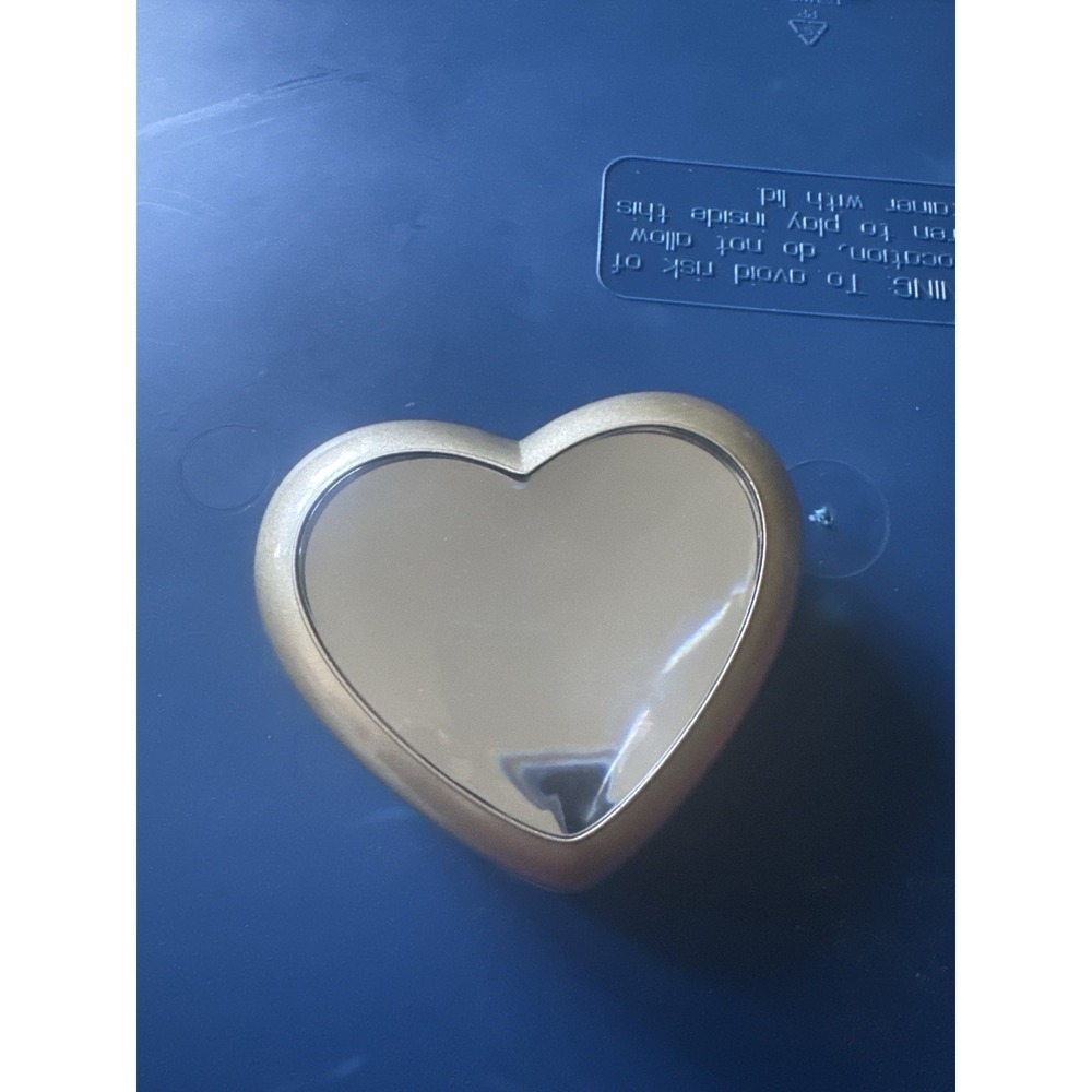 Hallmark Heart Shaped Trinket Box with Mirror Lid Gold Tone